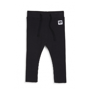 HuxBaby Black Rib Legging 4 Years